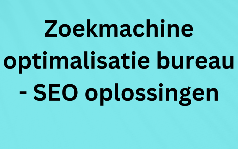 Zoekmachine optimalisatie bureau -  SEO oplossingen